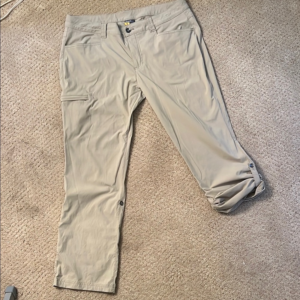 Eddie Bauer Tan Convertible Pants with Adjustable Length